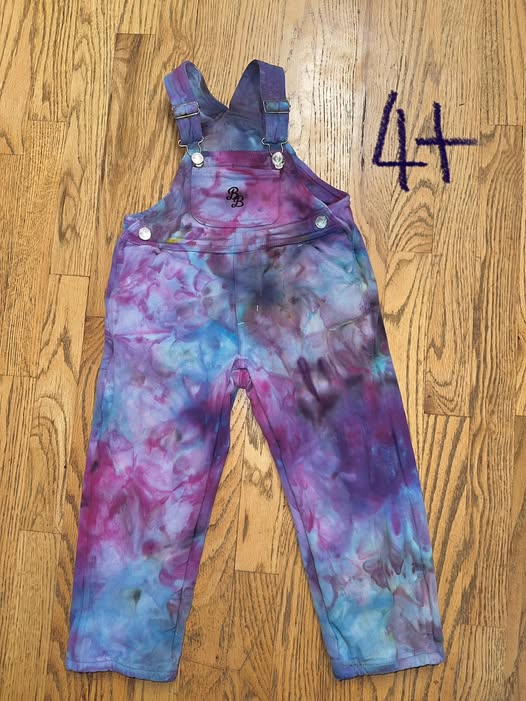 Bubble Baby Bamboo lined denim overalls 4T