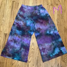100% Cotton Relaxed Capri Pants Medium
